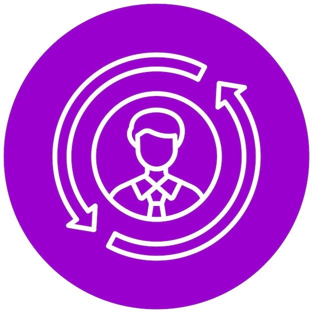 Diseño vectorial Estilo del icono de retención de clientes