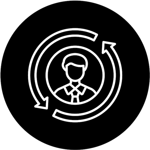 Diseño vectorial Estilo del icono de retención de clientes