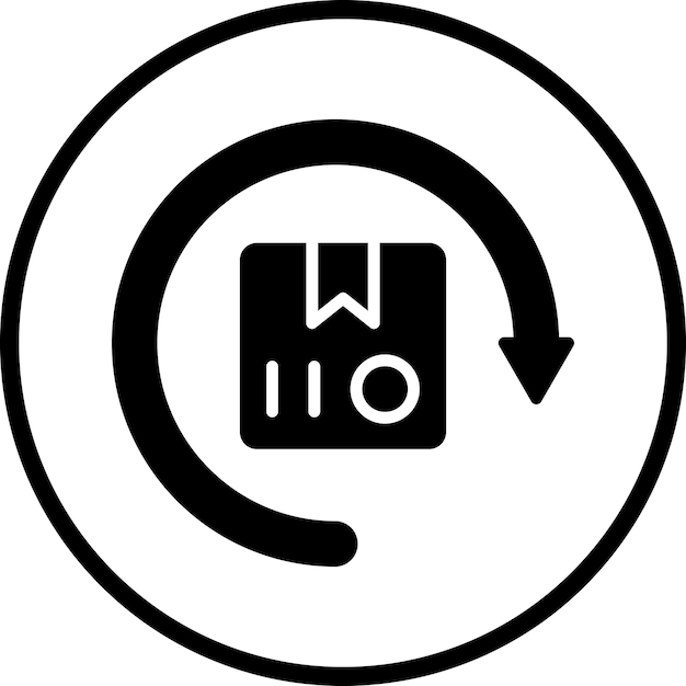 Diseño vectorial Estilo de icono de retorno fácil