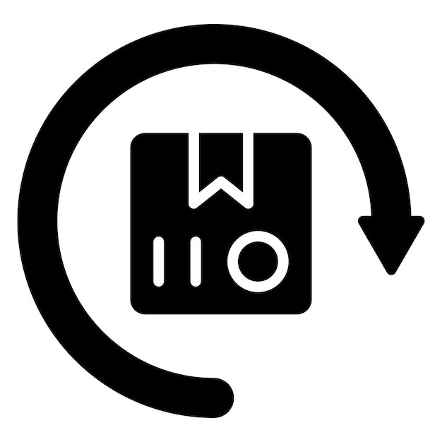 Diseño vectorial Estilo de icono de retorno fácil