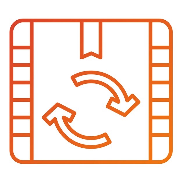Diseño vectorial Estilo de icono de retorno fácil