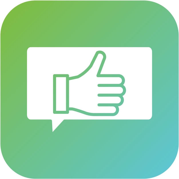 Diseño vectorial Estilo del icono de retroalimentación positiva