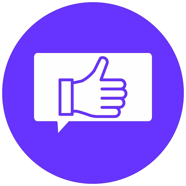 Diseño vectorial Estilo del icono de retroalimentación positiva