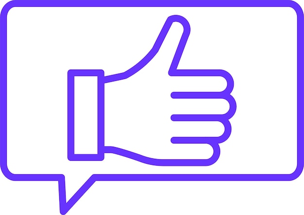 Diseño vectorial Estilo del icono de retroalimentación positiva