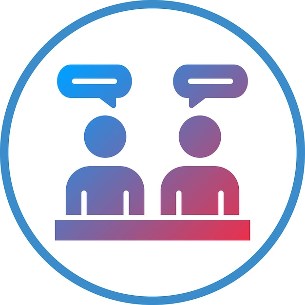 Diseño vectorial Estilo del icono de la reunión del cliente
