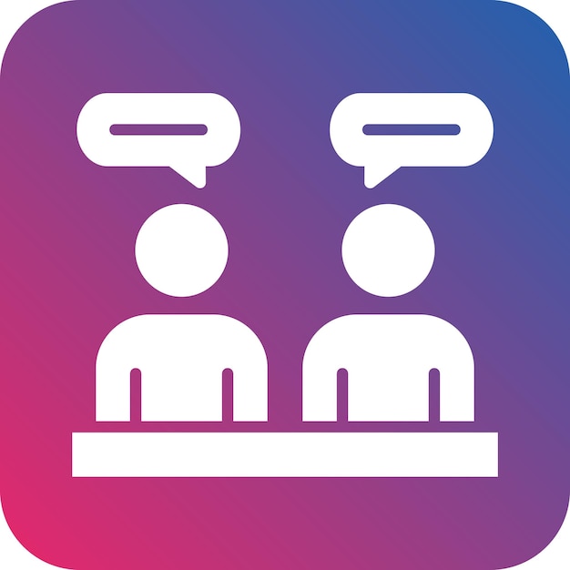 Diseño vectorial Estilo del icono de la reunión del cliente