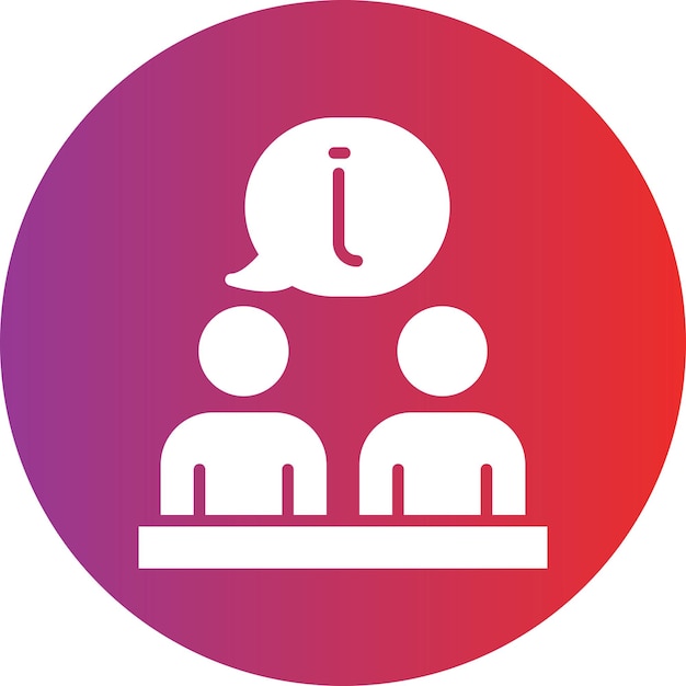 Diseño vectorial Estilo del icono de la reunión interna