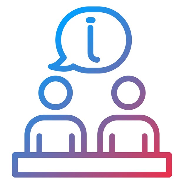 Diseño vectorial Estilo del icono de la reunión interna