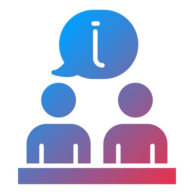 Diseño vectorial Estilo del icono de la reunión interna