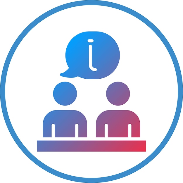 Diseño vectorial Estilo del icono de la reunión interna