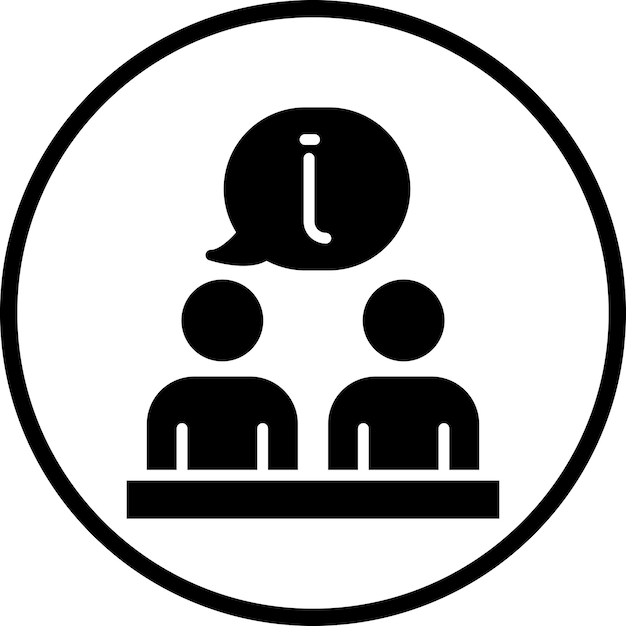 Diseño vectorial Estilo del icono de la reunión interna