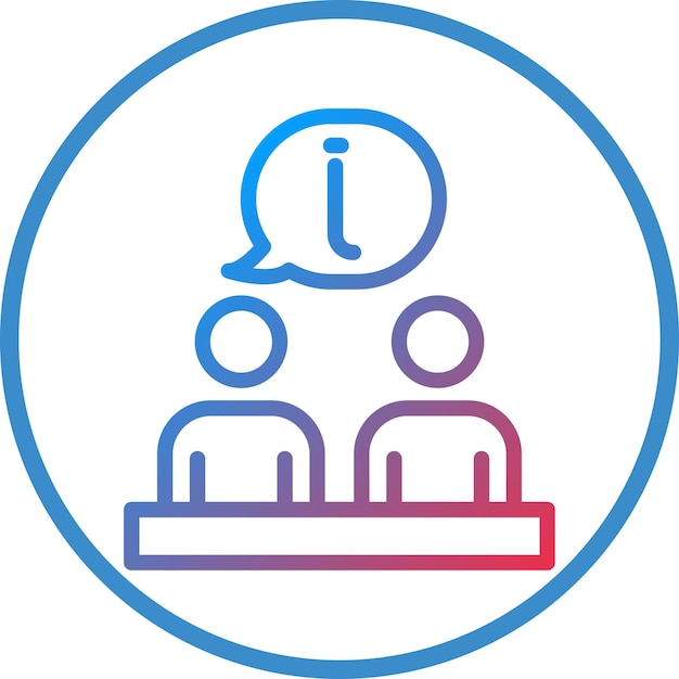 Diseño vectorial Estilo del icono de la reunión interna