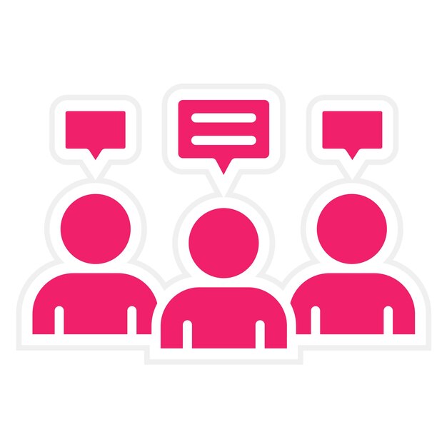 Diseño vectorial Estilo del icono de la reunión interna