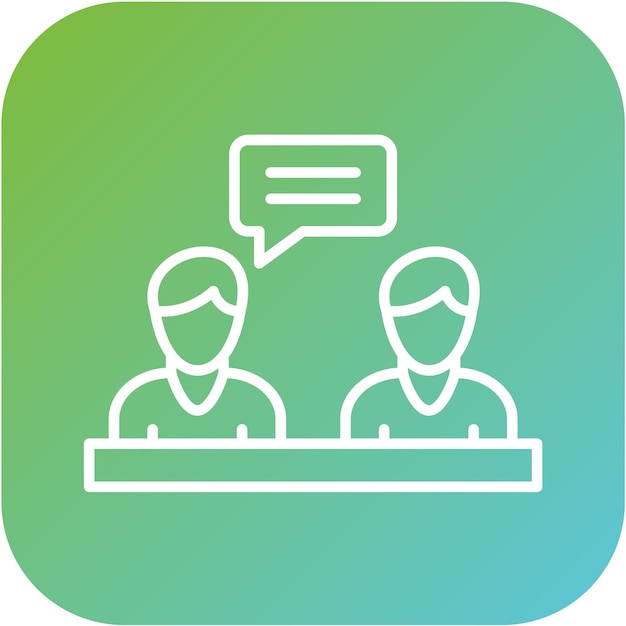 Diseño vectorial Estilo del icono de la reunión