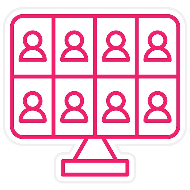 Diseño vectorial Estilo del icono de la reunión