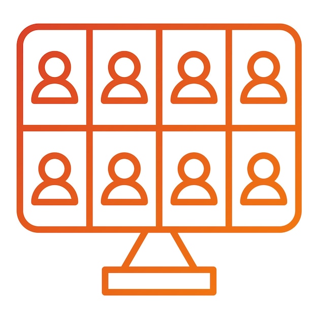 Diseño vectorial Estilo del icono de la reunión