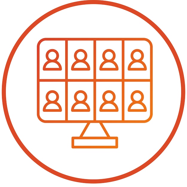 Diseño vectorial Estilo del icono de la reunión