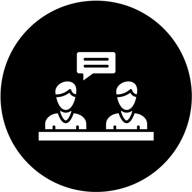 Diseño vectorial Estilo del icono de la reunión