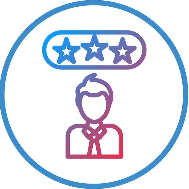 Diseño vectorial Estilo del icono de revisión del cliente