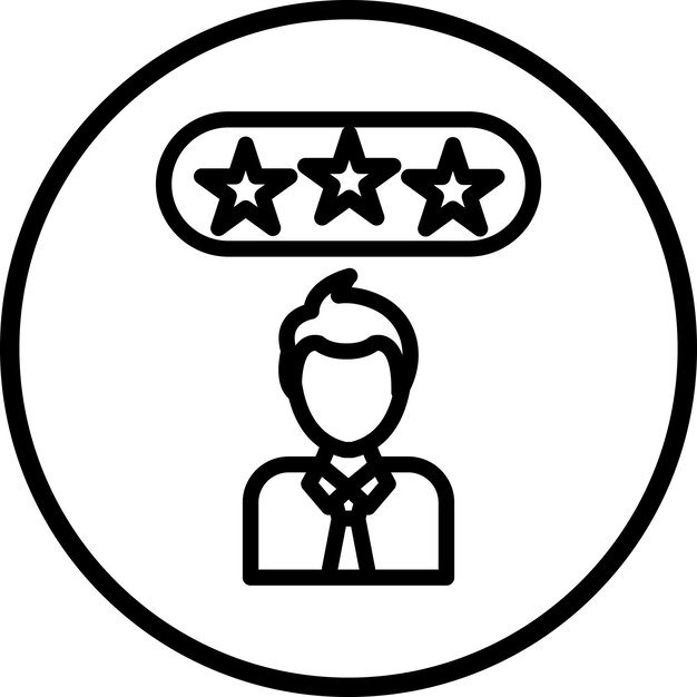 Diseño vectorial Estilo del icono de revisión del cliente