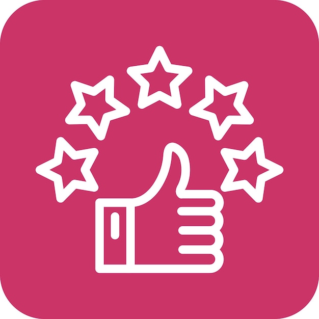 Diseño vectorial Estilo del icono de revisión del cliente