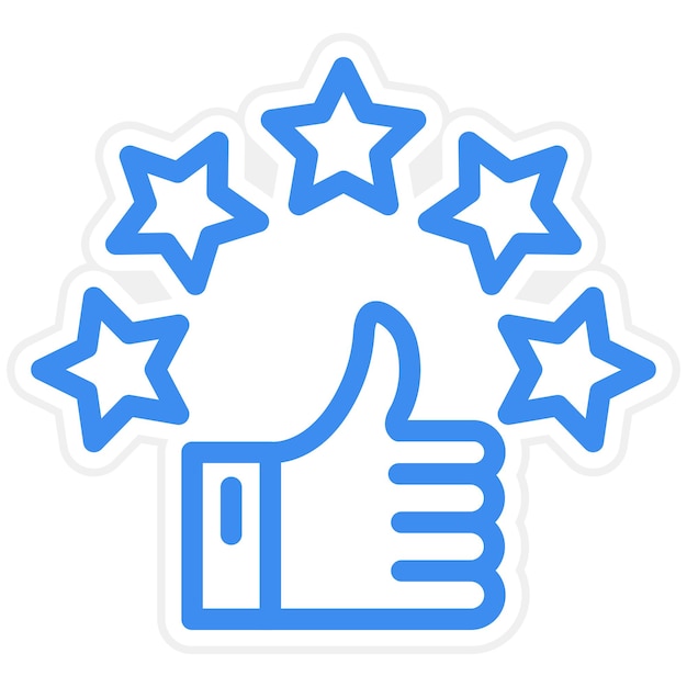 Diseño vectorial Estilo del icono de revisión del cliente