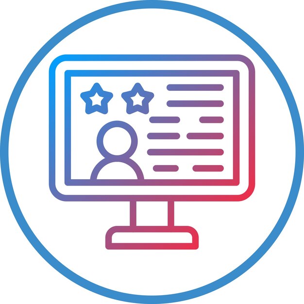 Diseño vectorial Estilo del icono de revisión del cliente