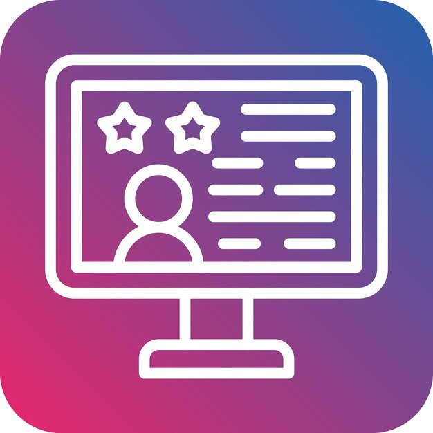Diseño vectorial Estilo del icono de revisión del cliente