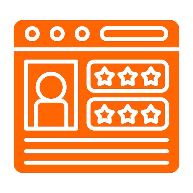 Diseño vectorial Estilo del icono de revisión del cliente