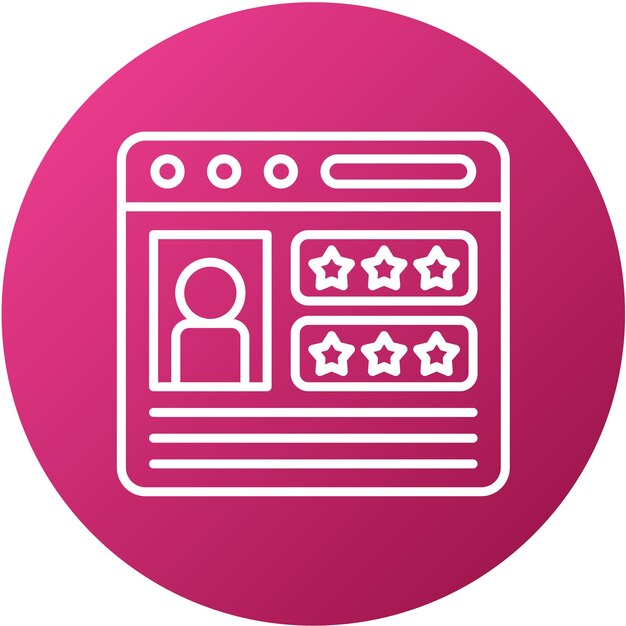 Diseño vectorial Estilo del icono de revisión del cliente