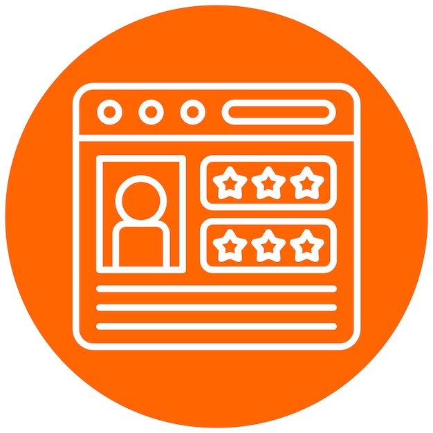 Diseño vectorial Estilo del icono de revisión del cliente