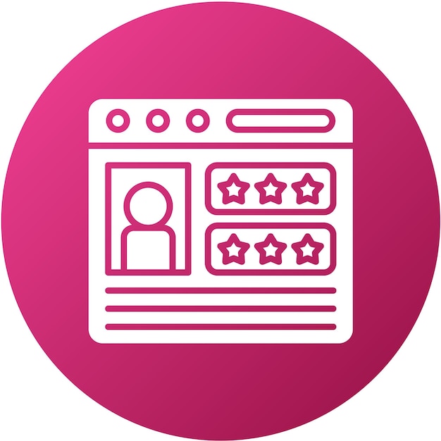 Diseño vectorial Estilo del icono de revisión del cliente