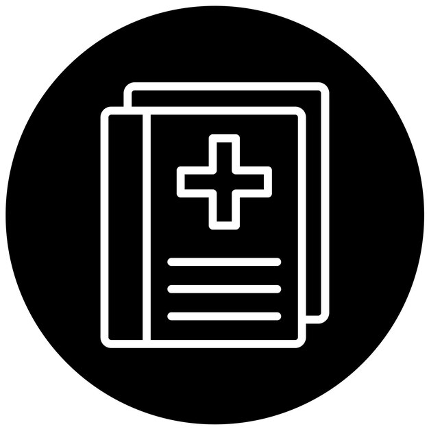 Diseño vectorial Estilo de icono de la revista médica