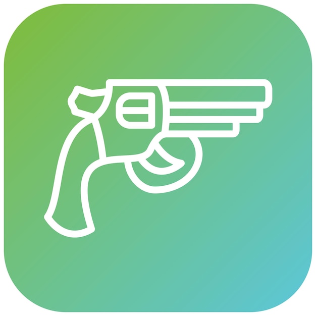 Diseño vectorial Estilo del icono del revólver