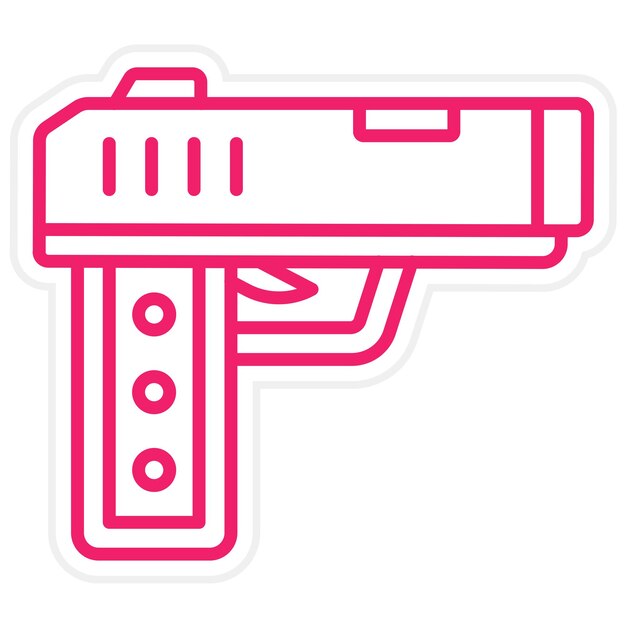 Diseño vectorial Estilo del icono del revólver