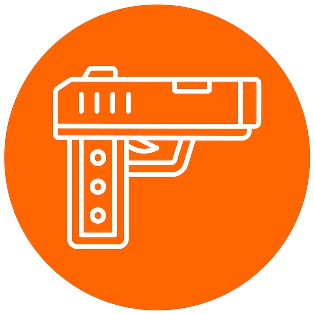 Diseño vectorial Estilo del icono del revólver