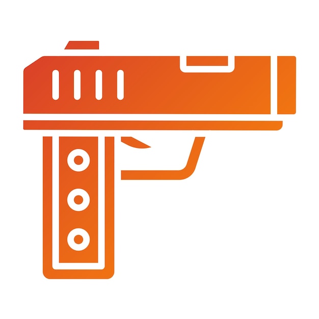 Diseño vectorial Estilo del icono del revólver