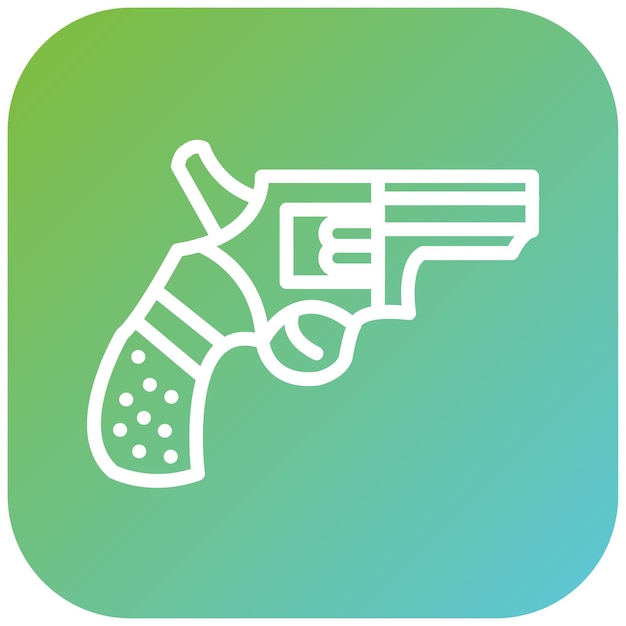 Diseño vectorial Estilo del icono del revólver