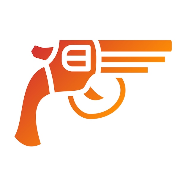 Diseño vectorial Estilo del icono del revólver