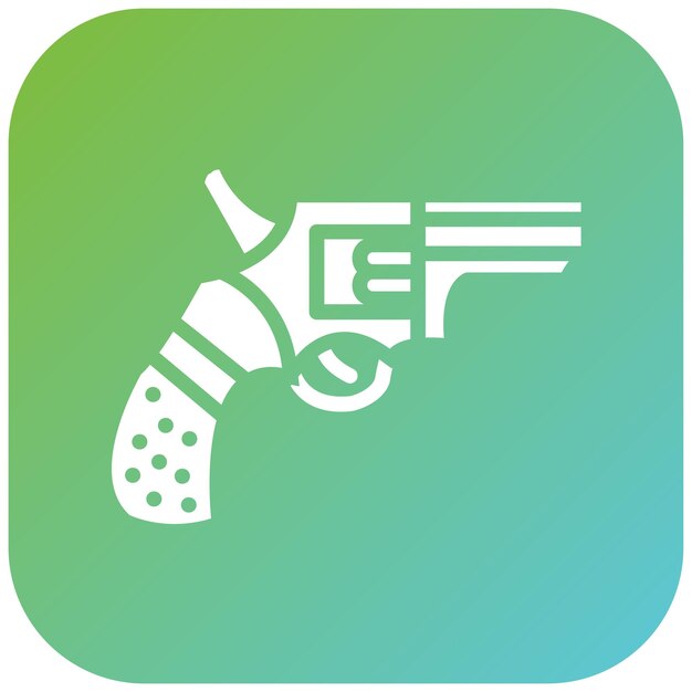 Diseño vectorial Estilo del icono del revólver
