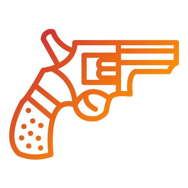 Diseño vectorial Estilo del icono del revólver