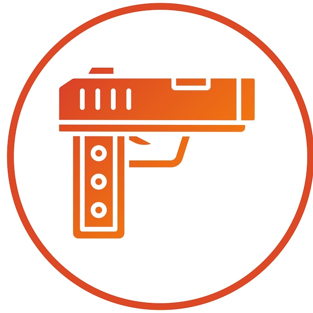 Diseño vectorial Estilo del icono del revólver