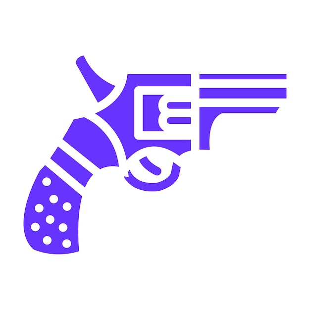 Diseño vectorial Estilo del icono del revólver