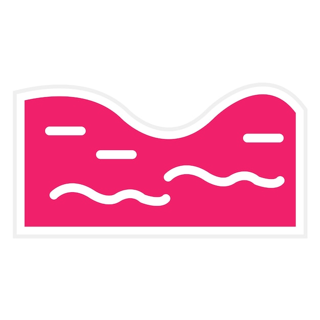 Diseño vectorial Estilo del icono del río