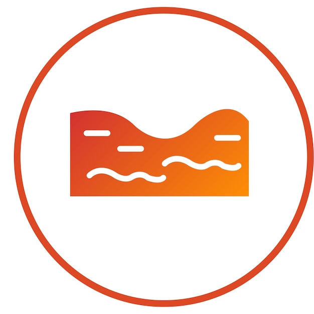 Diseño vectorial Estilo del icono del río