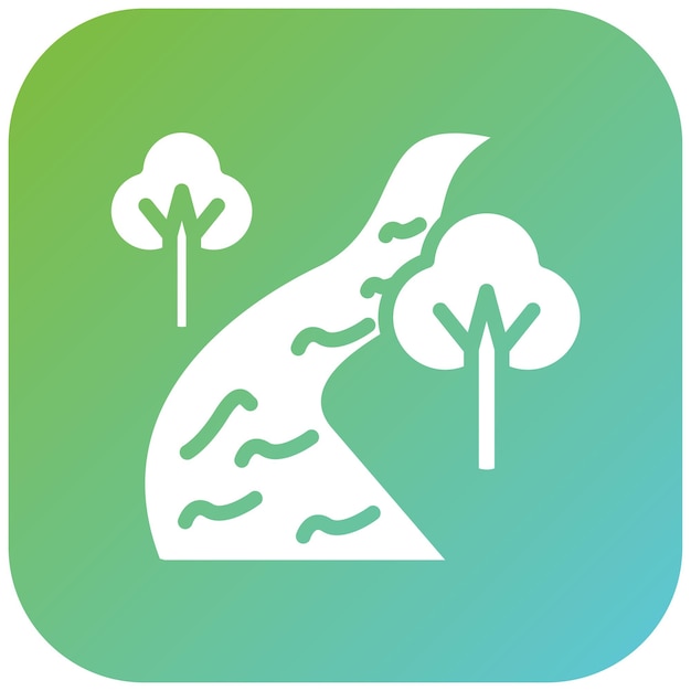 Diseño vectorial Estilo del icono del río