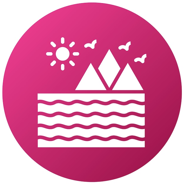 Diseño vectorial Estilo del icono del río