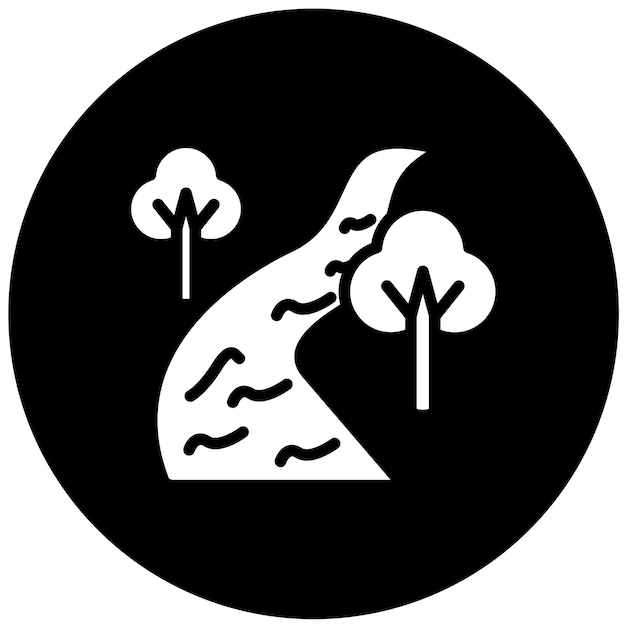 Diseño vectorial Estilo del icono del río