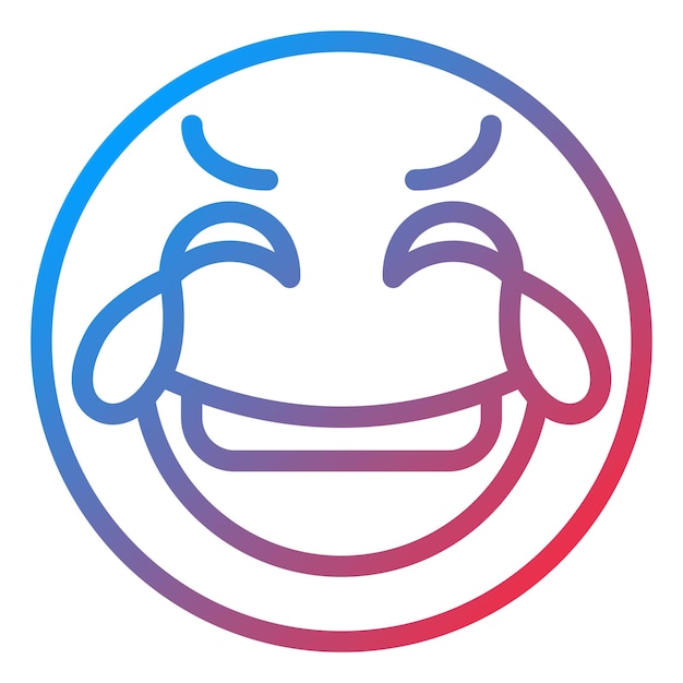 Diseño vectorial de estilo de icono de risa
