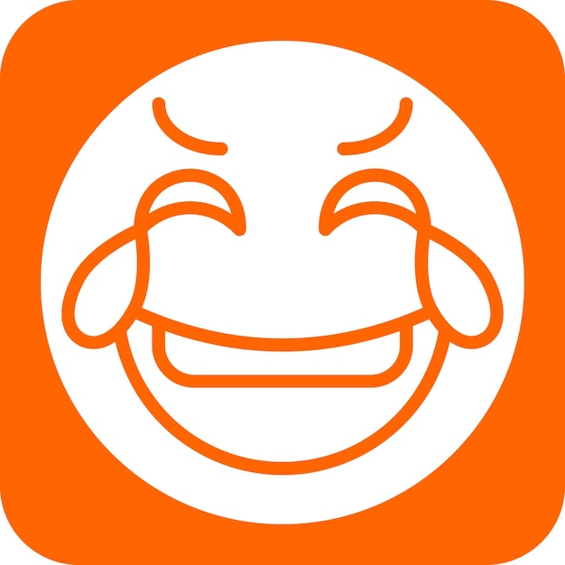 Diseño vectorial de estilo de icono de risa